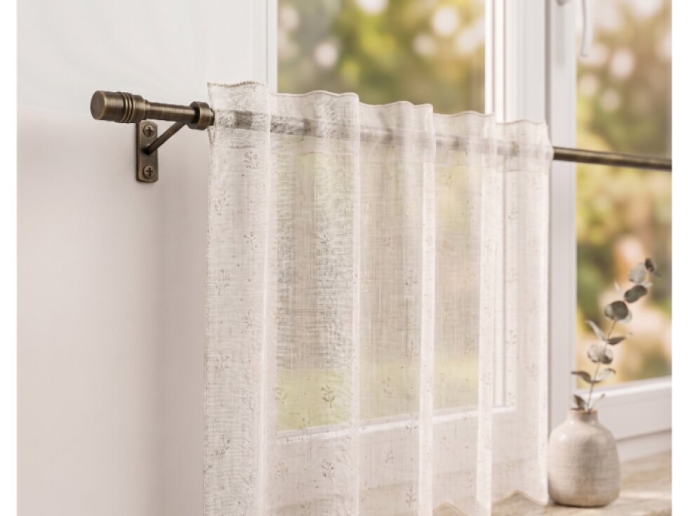 Vitrážová teleskopická kovová tyč - vitrážka 40-60 cm, 60-80 cm ROMEO antická zlatá Mybesthome