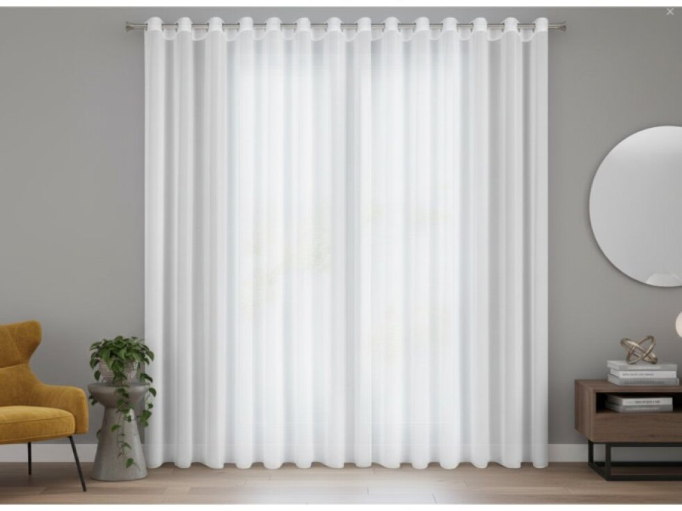 Dekorační dlouhá šifonová záclona s kroužky ARIANNA 350x270 cm bílá MyBestHome