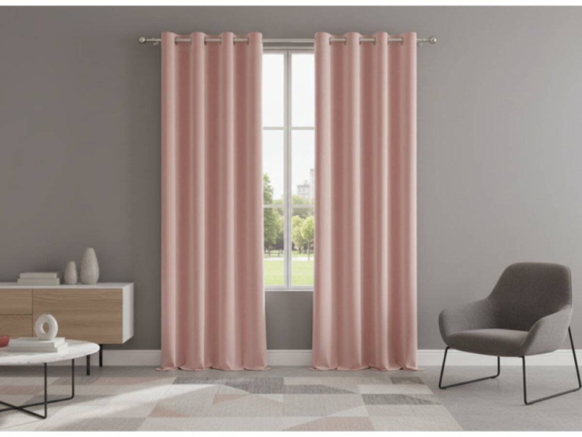Dekorační velvet závěs s kroužky VALENTINO 004 pudrová růžová 140x250 cm (cena za 1 kus) MyBestHome