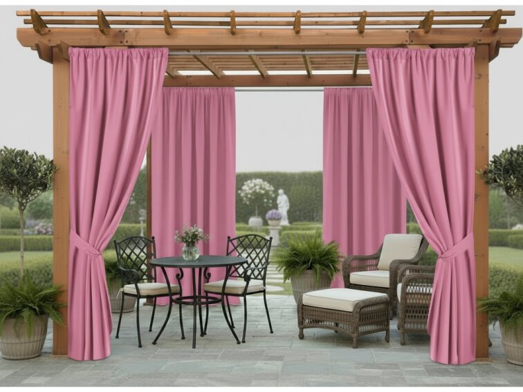 Venkovní zahradní závěs s tunýlkem JAMAICA color 13 růžová, různé rozměry MyBestHome