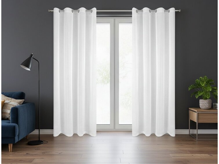 Dekorační dlouhá voálová záclona s kroužky DIANA 140x260 cm bílá (cena za 1 kus) MyBestHome