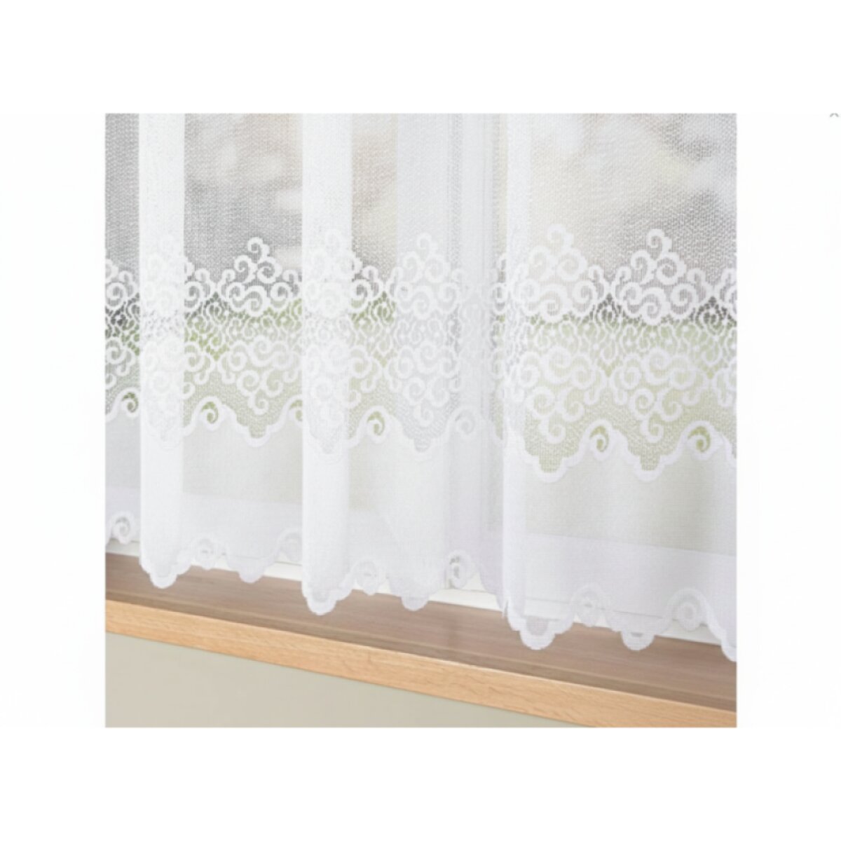 Dekorační krátká vzorovaná záclona na žabky MODESTA LINE 300x160 cm MyBestHome