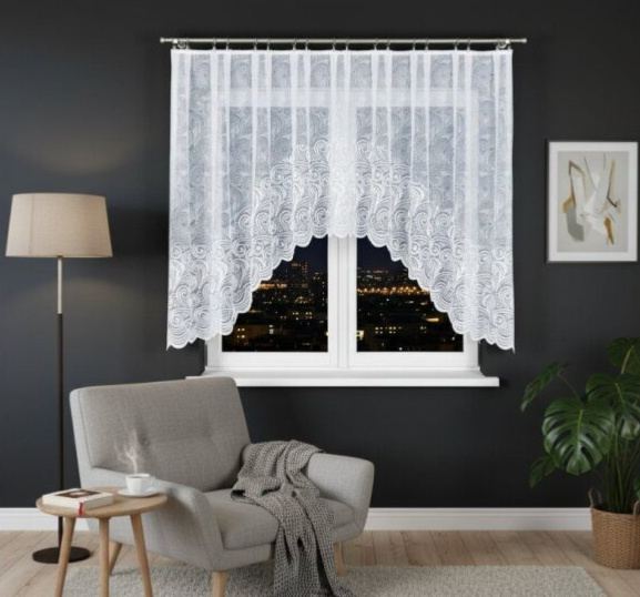Dekorační oblouková krátká záclona na žabky KINGA 300x140 cm MyBestHome