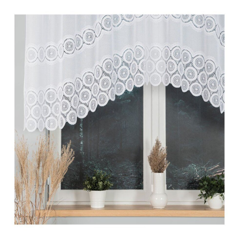 Dekorační oblouková krátká záclona na žabky nebo garnýž MARIA 250x120 cm MyBestHome