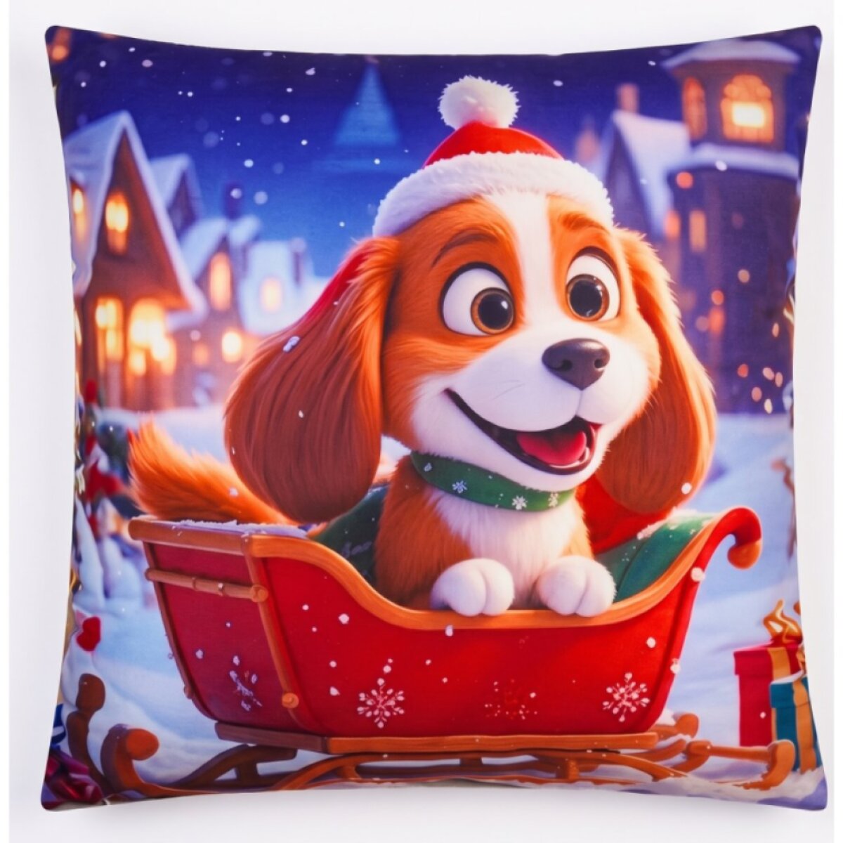 Vánoční povlak na polštář CHRISTMAS DOG II. 40x40 cm