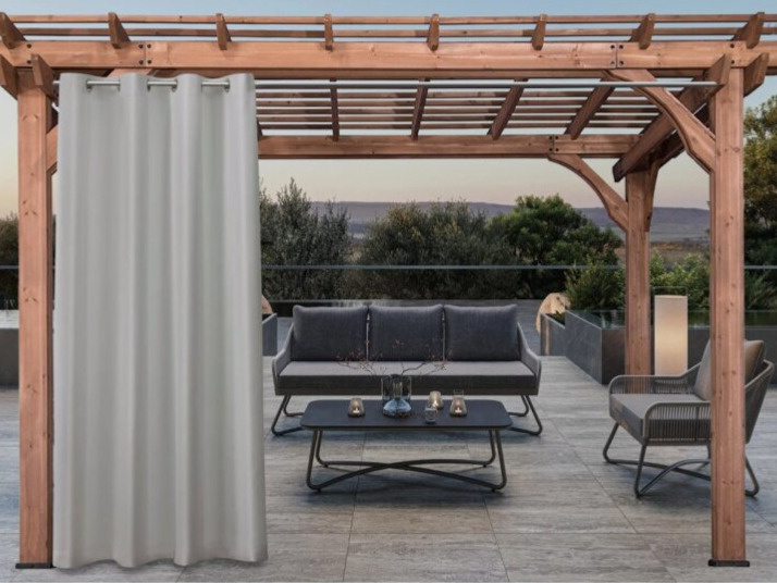 Venkovní zahradní závěs s kroužky MONTANA color 03 světle šedá, různé rozměry MyBestHome