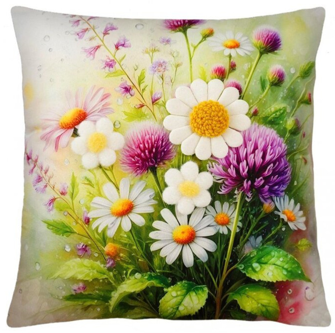 Povlak na polštář 3D SPRING MEADOW 40x40 cm Mybesthome