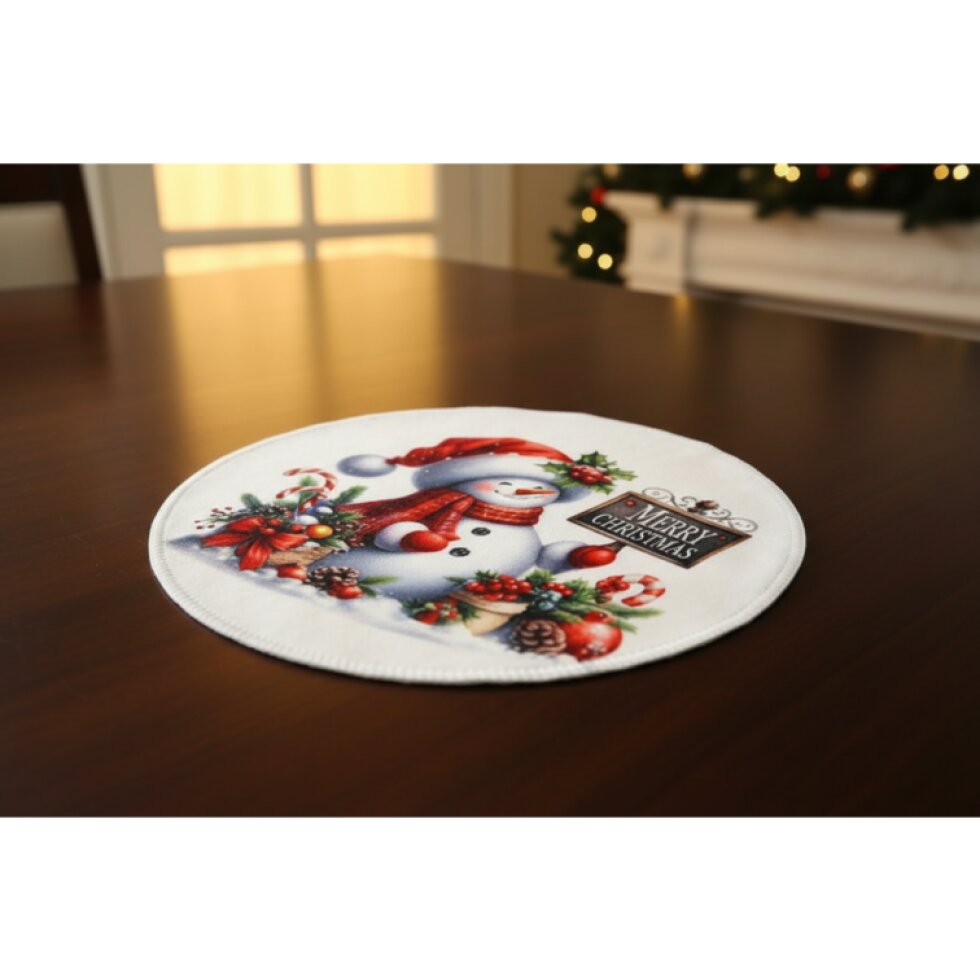 Vánoční dekorační ubrousek MERRY CHRISTMAS Ø 38 cm