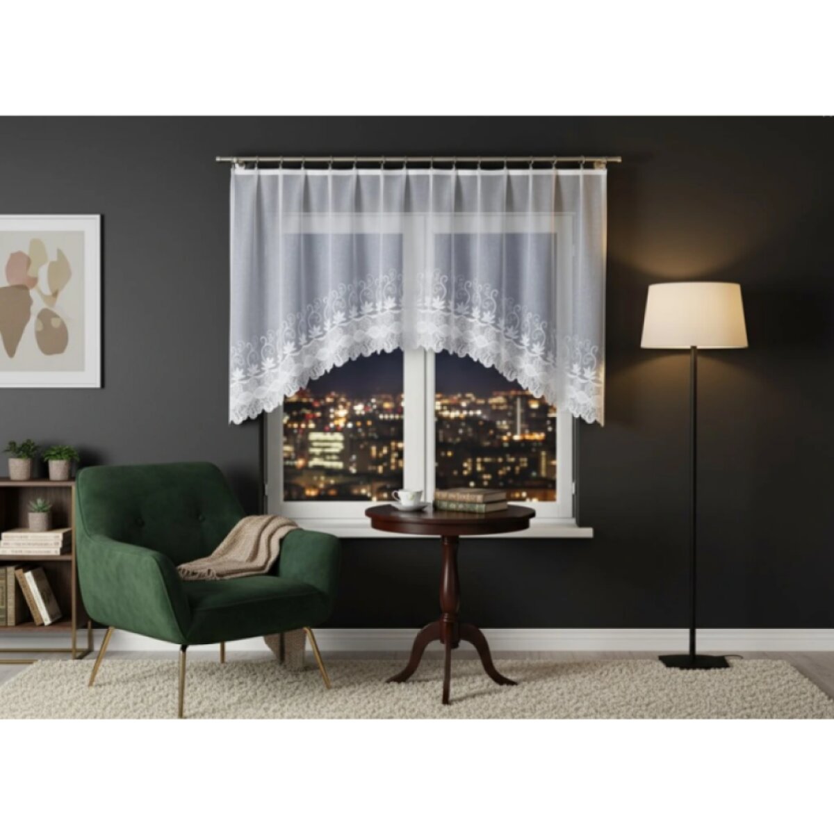 Dekorační oblouková krátká záclona na žabky JOWITA 250x100 cm MyBestHome