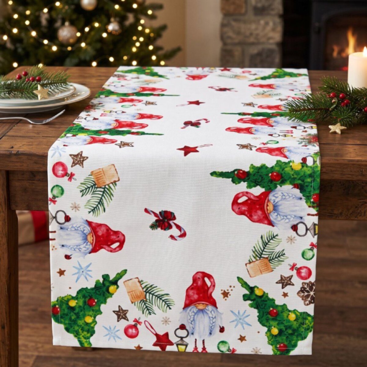 Vánoční běhoun na stůl CHRISTMAS HELLO 40x140 cm