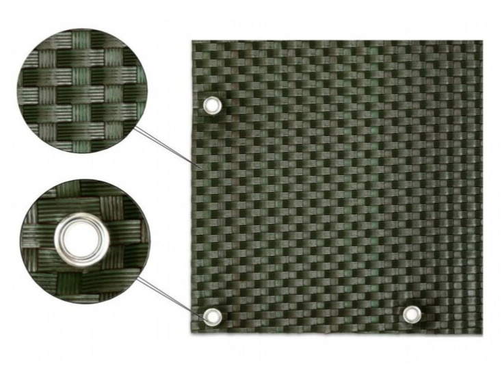 Balkonová ratanová zástěna s očky MALMO výška 90 cm, 100 cm, 110 cm - cena za 1 běžný metr zelená MyBestHome