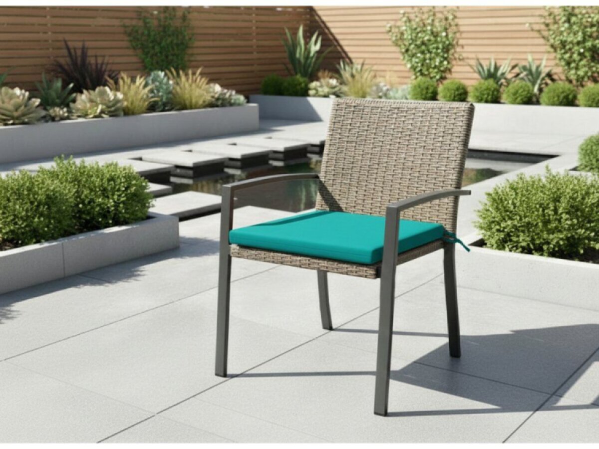 Zahradní podsedák na židli GARDEN color 51 tyrkysová 40x40x4 cm Mybesthome