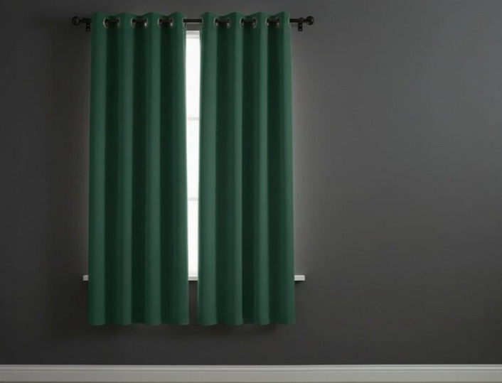 Zatemňovací krátký závěs s kroužky FLAVIA- BLACKOUT 135x180 cm zelená (cena za 1 kus) Mybesthome