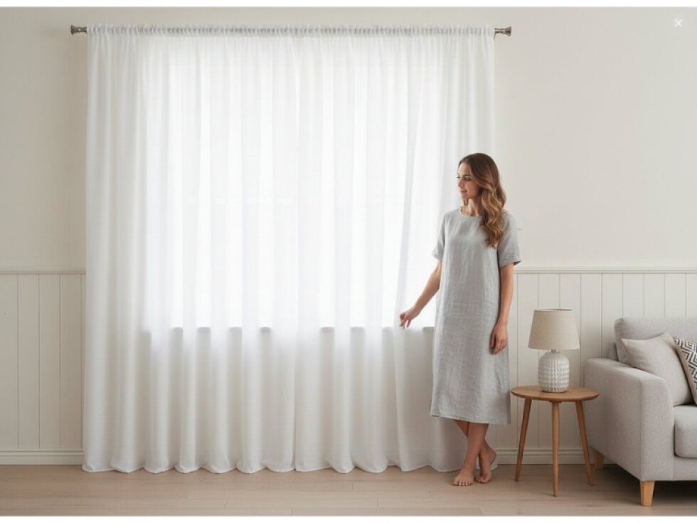 Dekorační dlouhá záclona s řasící páskou s jemnou stukturou DONUTA 400x250 cm bílá MyBestHome