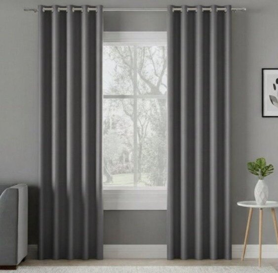 Zatemňovací závěs s kroužky "BLACKOUT" DONA 140x250 cm tmavě šedá 204 (cena za 1 kus) MyBestHome