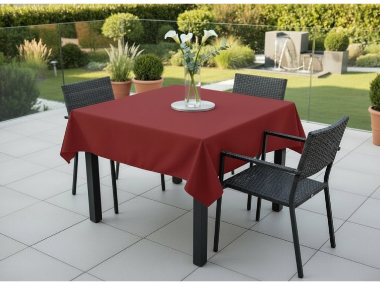 Venkovní čtvercový ubrus TERRA color 12 vínová, různé rozměry Mybesthome
