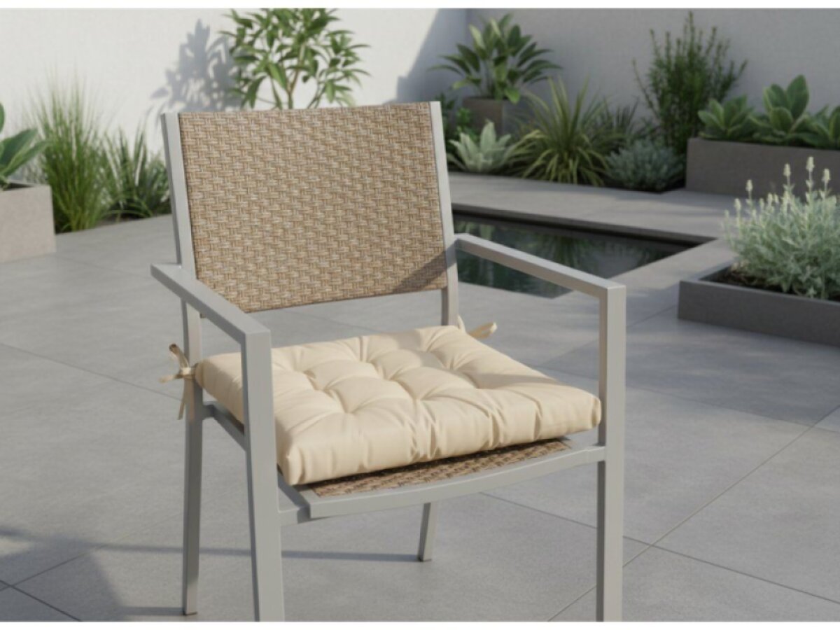 Zahradní prošívaný podsedák na židli GIARDINO zelená 40x40x5 cm Mybesthome