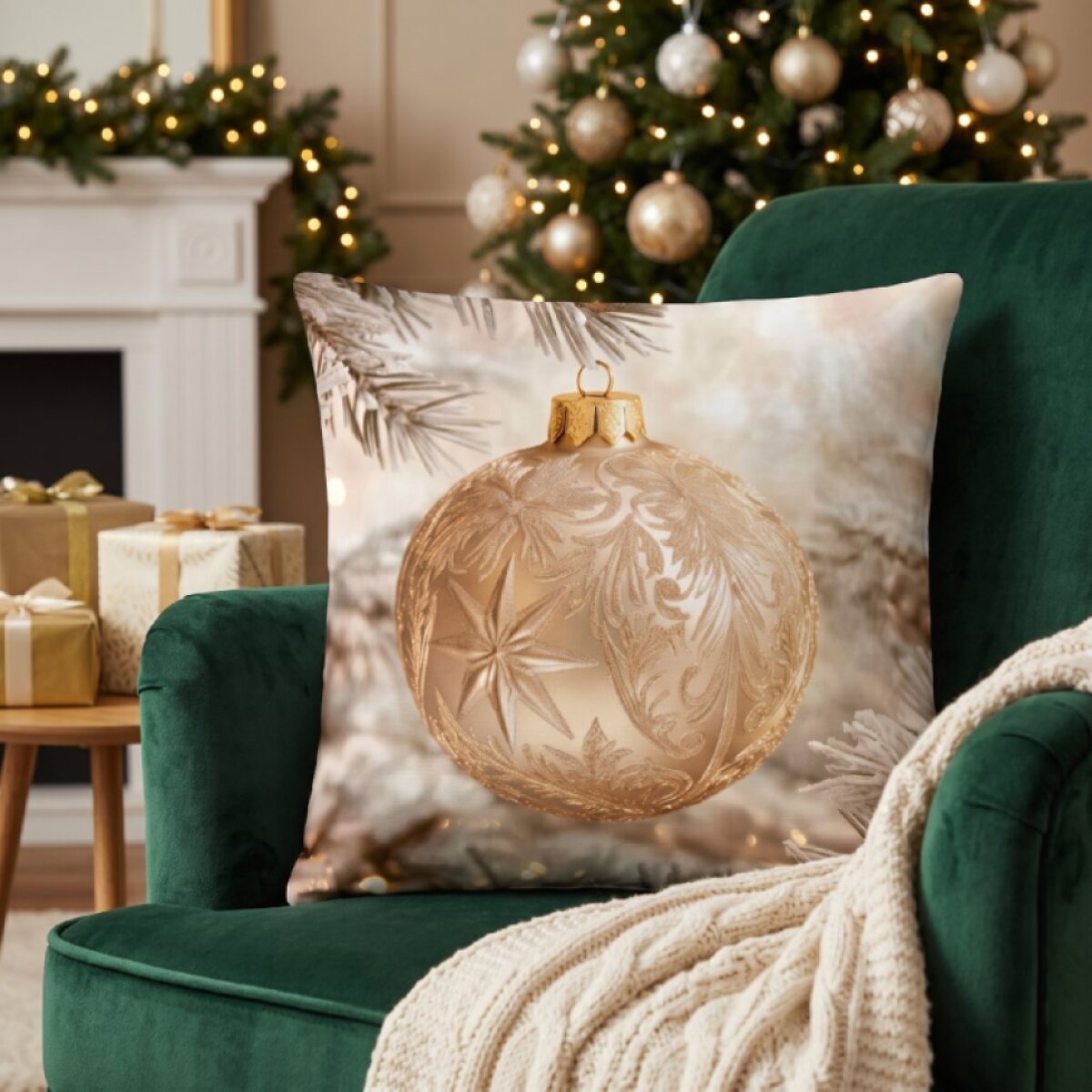 Vánoční povlak na polštář CHRISTMAS BALL 40x40 cm