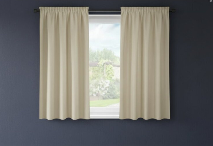 Dekorační krátký závěs s řasící páskou SAMARA béžová 140x175 cm (cena za 1 kus) MyBestHome