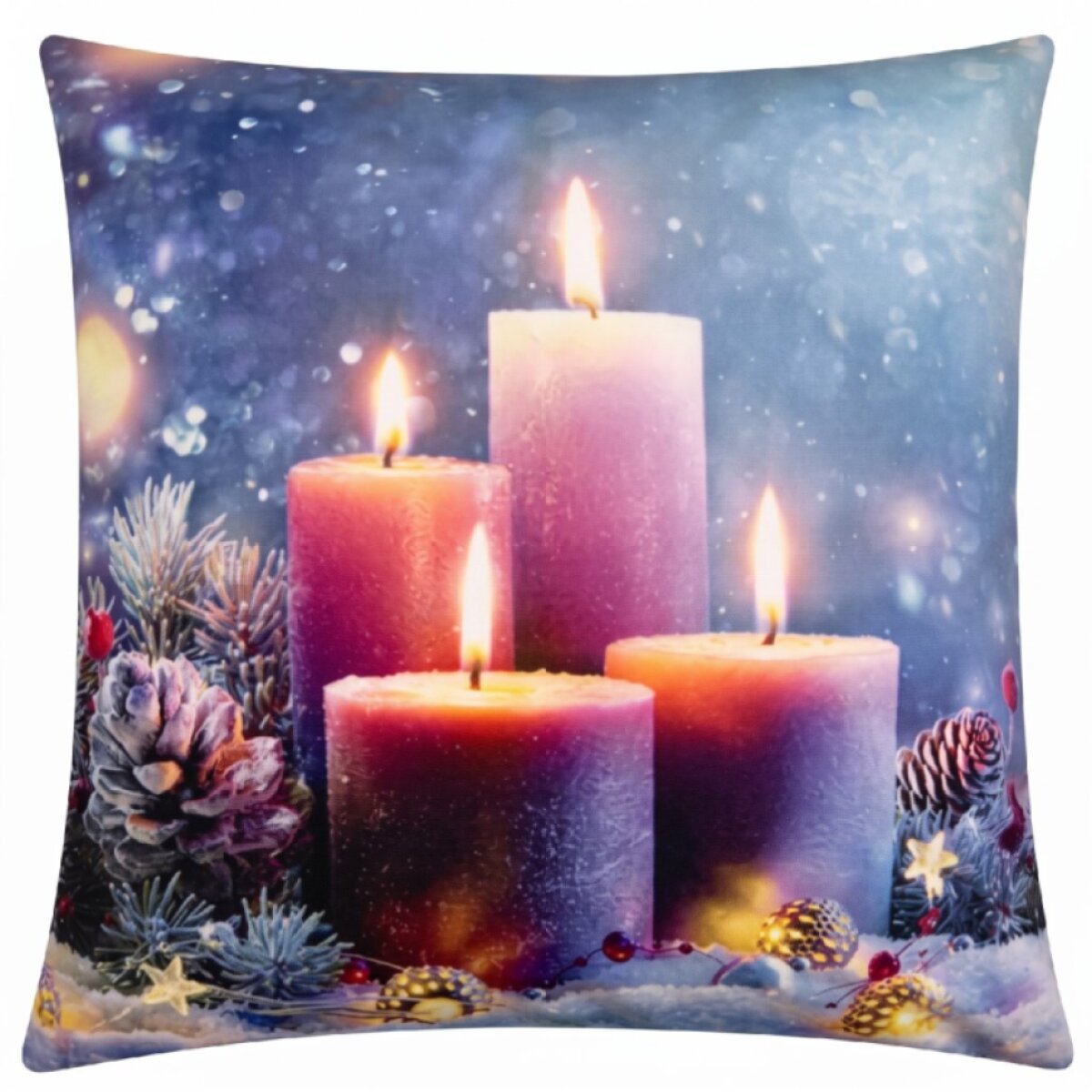 Vánoční povlak na polštář CHRISTMAS CANDLES I. 40x40 cm