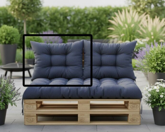 Paletová prošívaná opěrka ANGELO 60x40 cm color 04 modrá MyBestHome