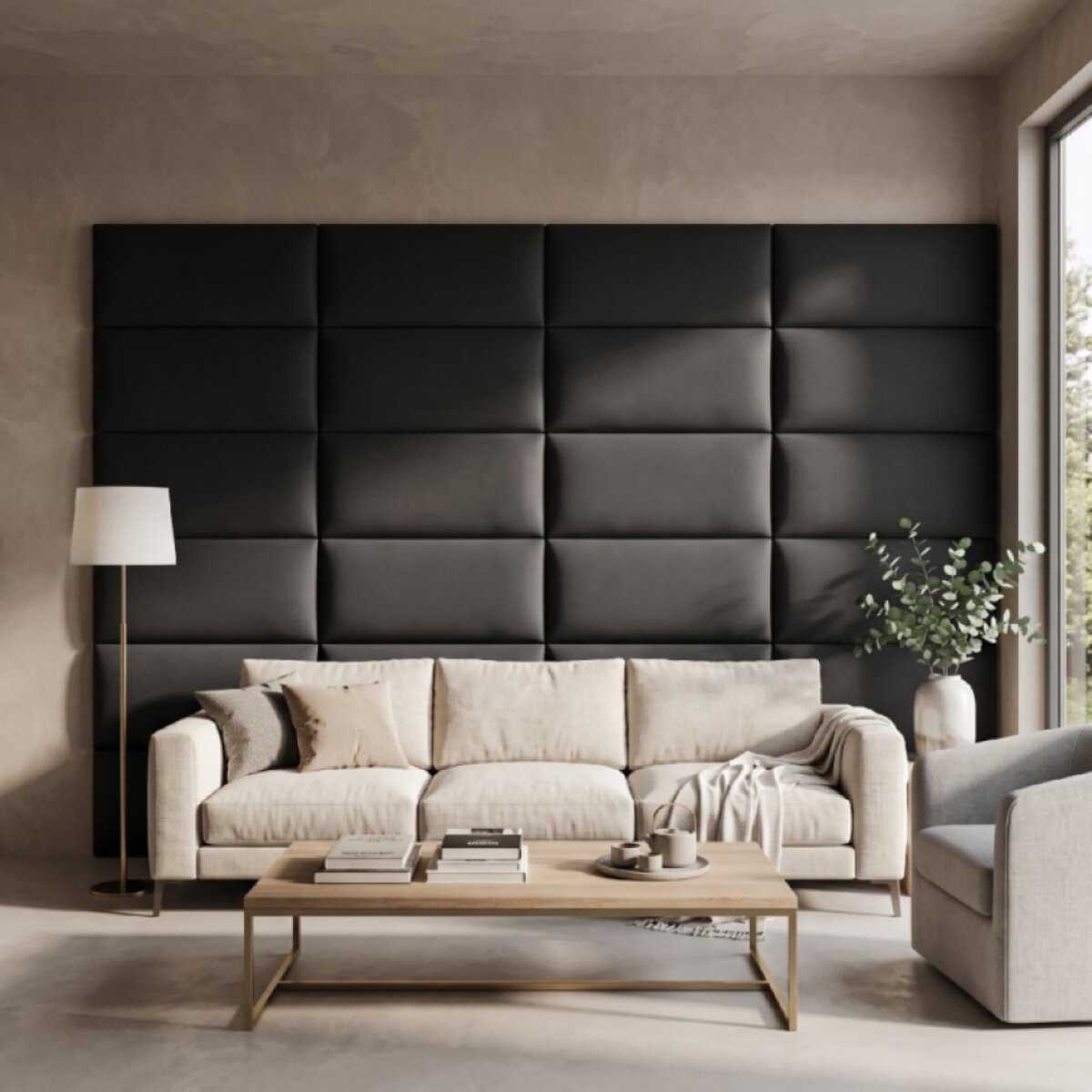 Čalouněný nástěnný panel různé rozměry x šířka 30 cm lahvově zelená obdélník MyBestHome