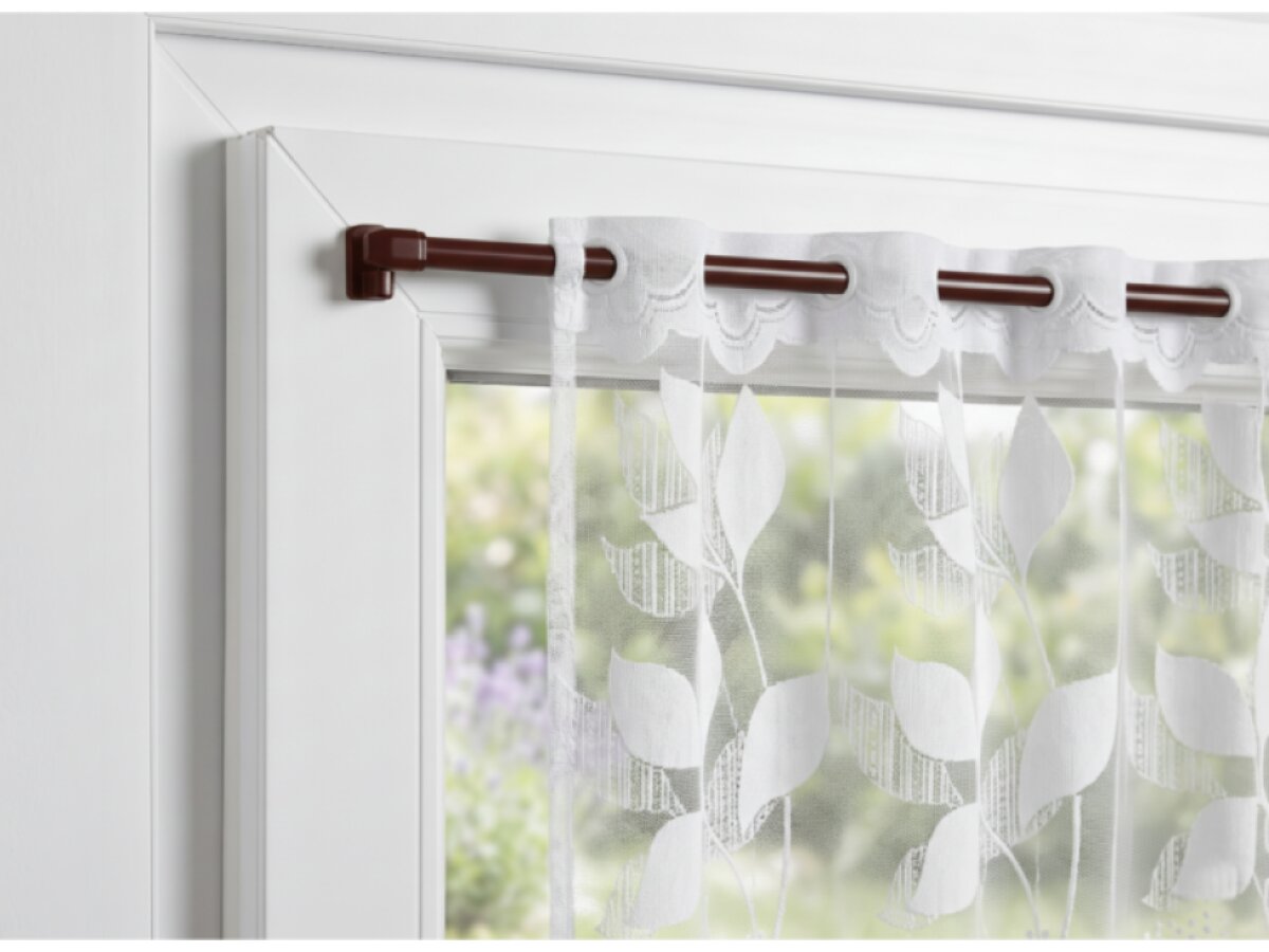 Vitrážová teleskopická samolepící tyč - vitrážka 40-60 cm, 60-80 cm VARIO MINI 2 kusy hnědá Mybesthome
