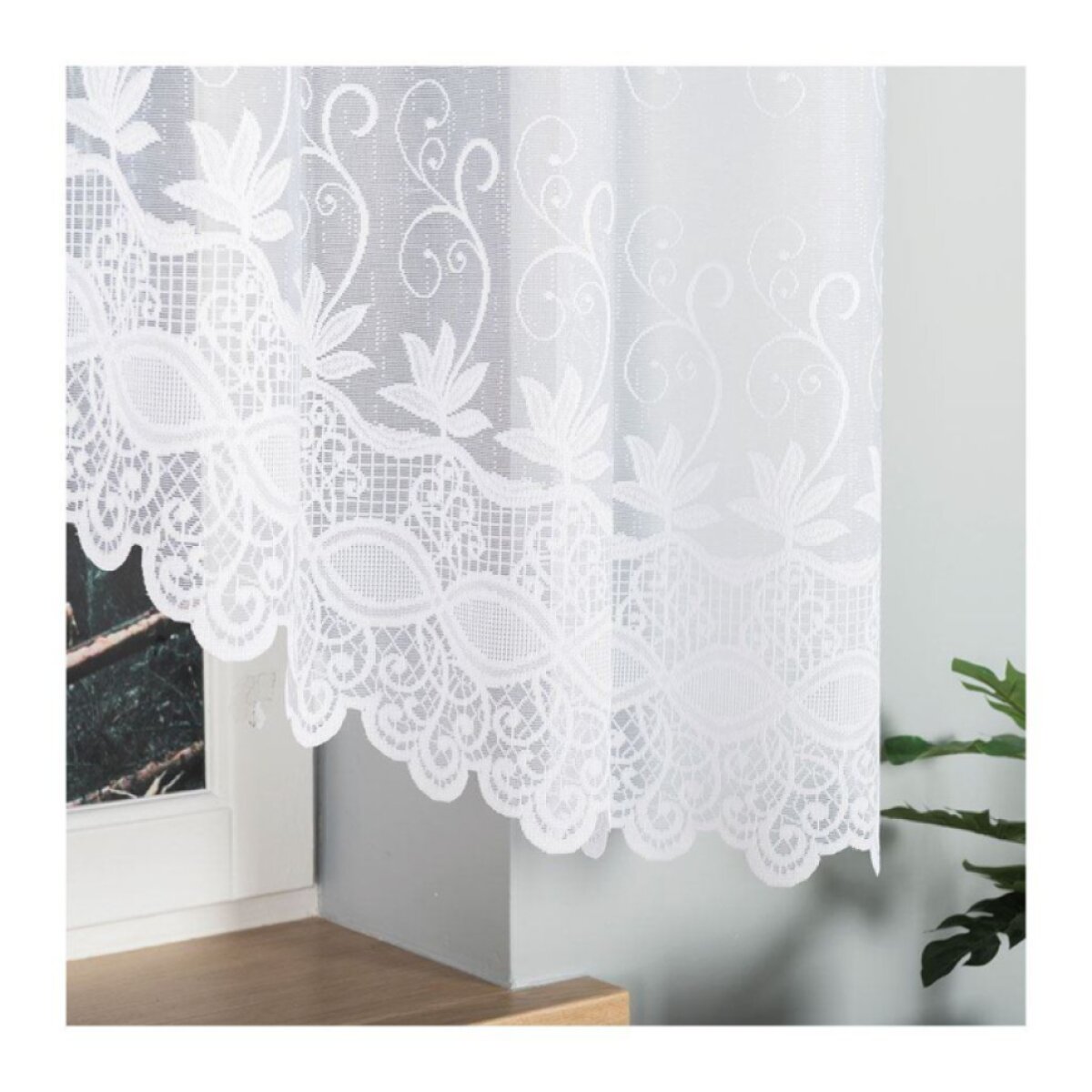 Dekorační oblouková krátká záclona na žabky JOWITA 160 bílá 300x160 cm MyBestHome