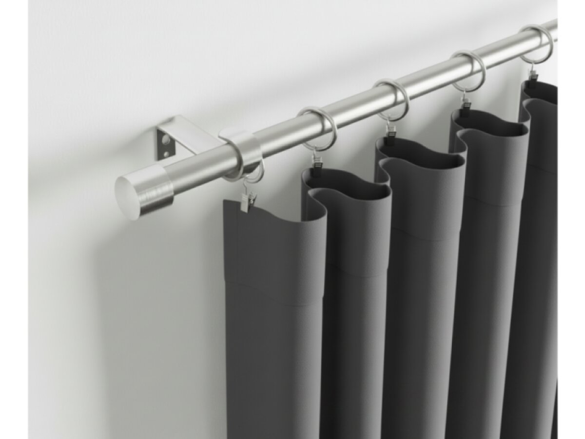 Kovová teleskopická garnýž VINCENZO nerezová ocel 200-350 cm Ø 16/19 mm jednořadá Mybesthome