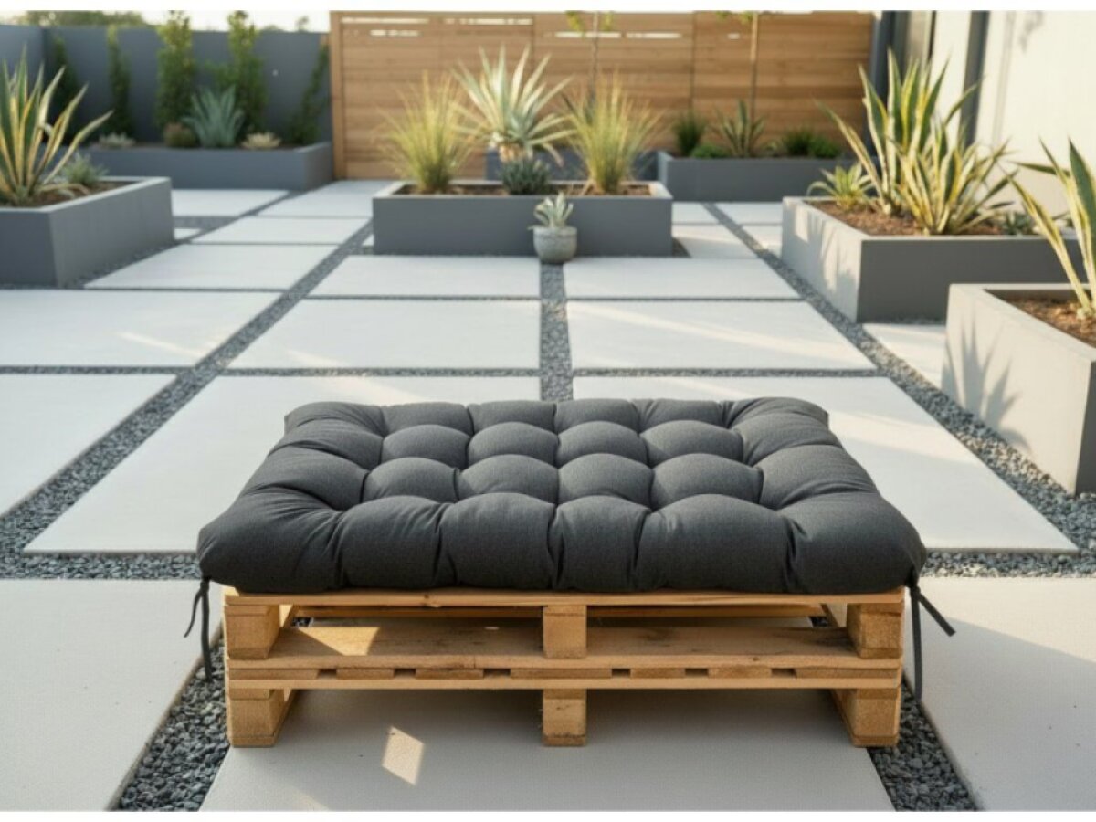 Paletový prošívaný sedák ALEX 120x80 cm color 02A antracit Mybesthome