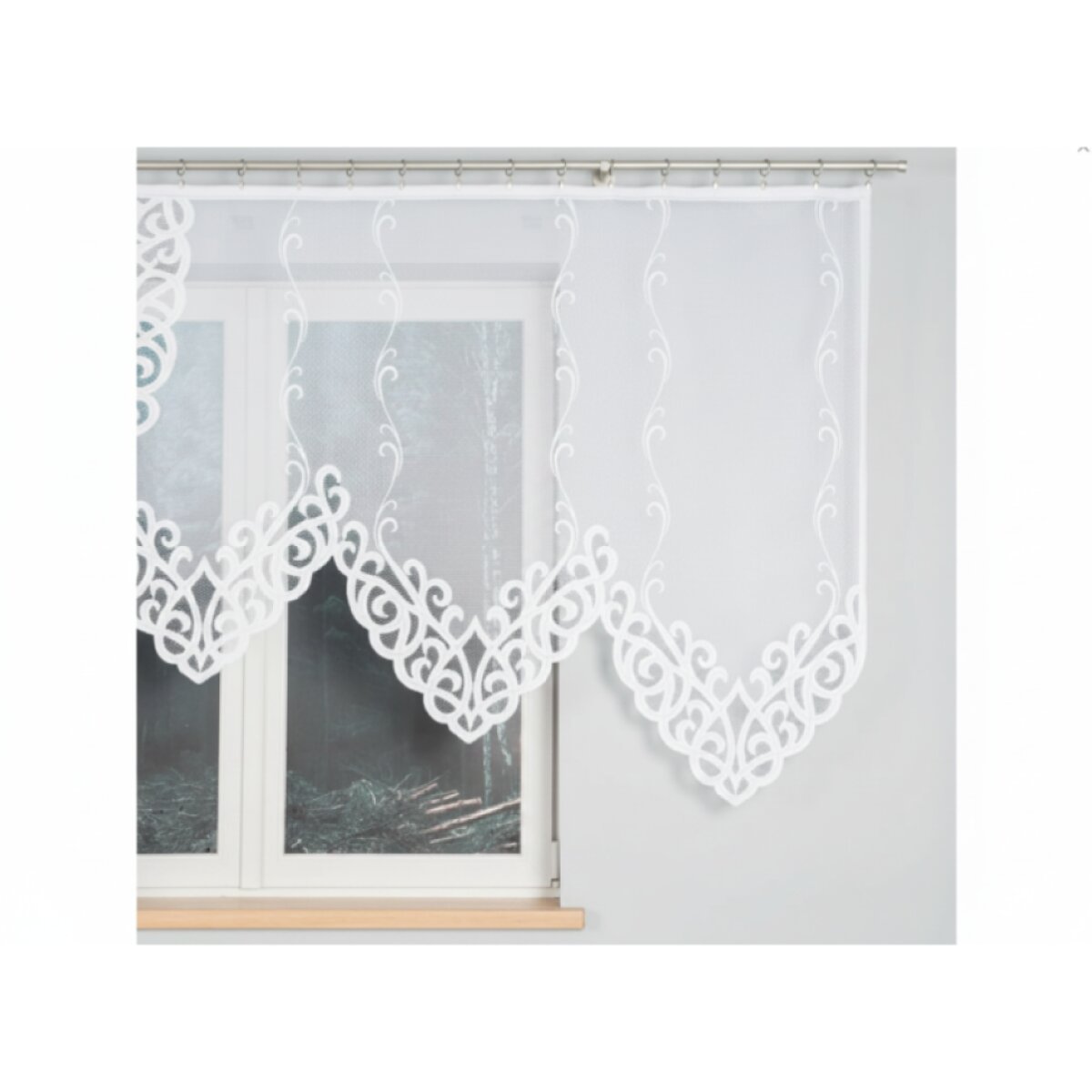Dekorační krátká vzorovaná záclona na žabky HERMINA 400x140 cm MyBestHome