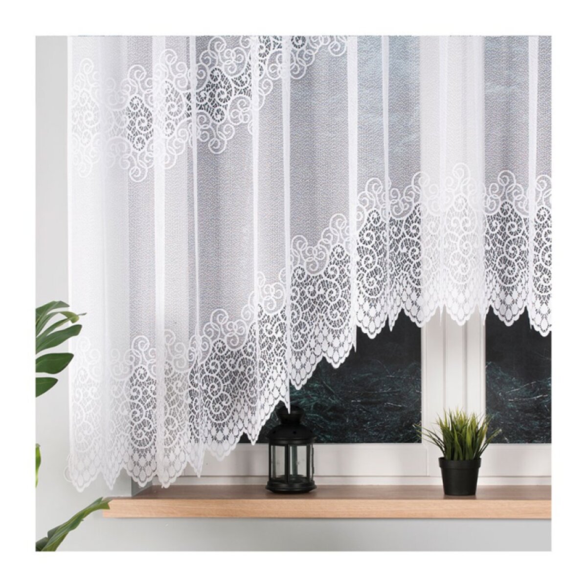 Dekorační oblouková krátká záclona na žabky VIOLETTA 160 bílá 300x160 cm MyBestHome