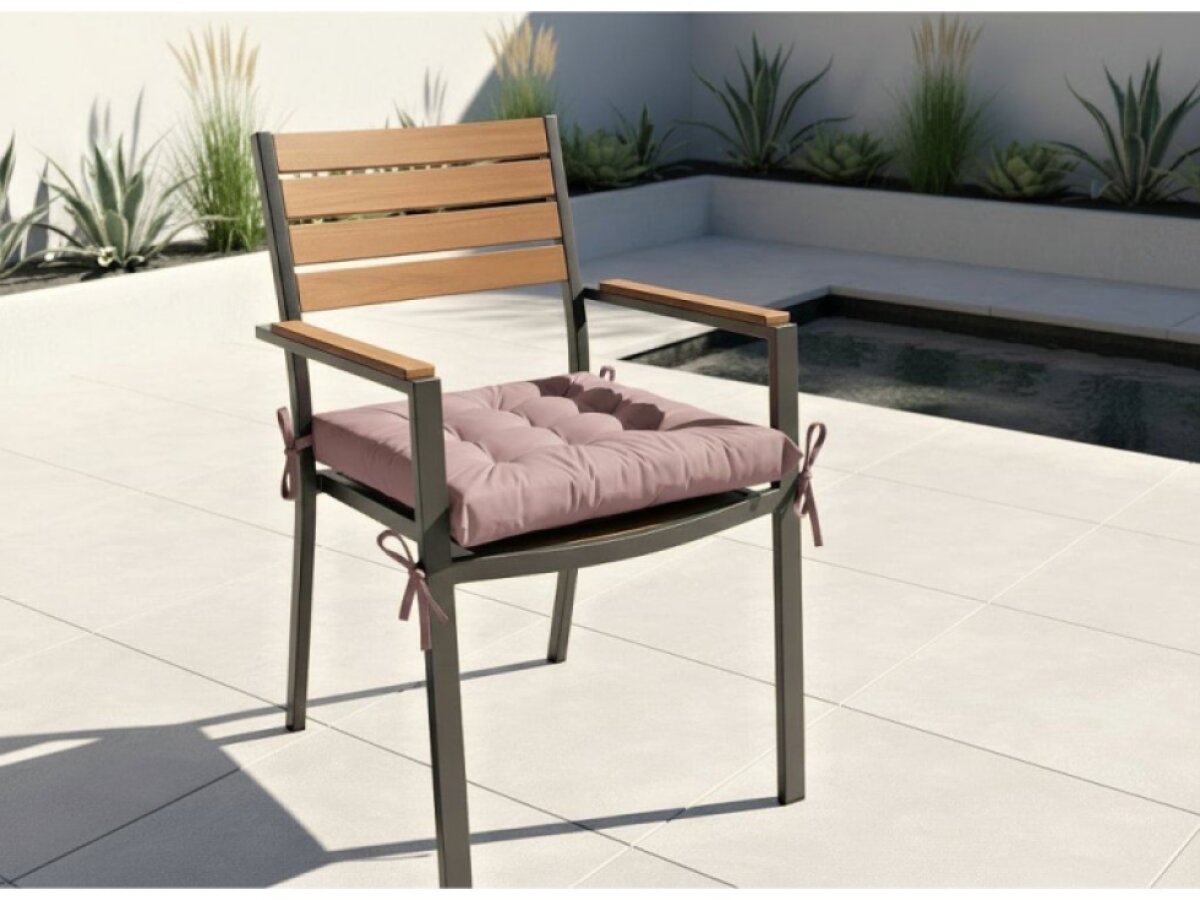 Zahradní prošívaný podsedák na židli GIARDINO pudrová růžová 40x40 cm Mybesthome
