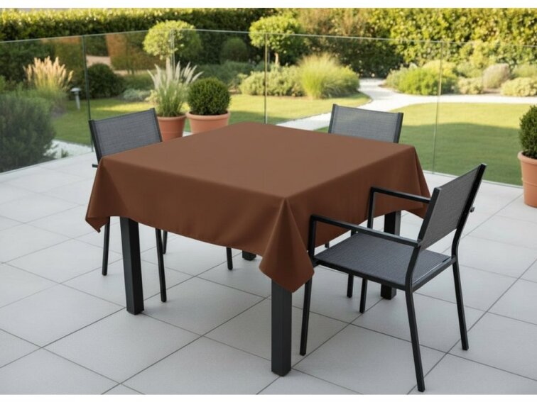 Venkovní čtvercový ubrus TERRA color 22 hnědá, různé rozměry Mybesthome