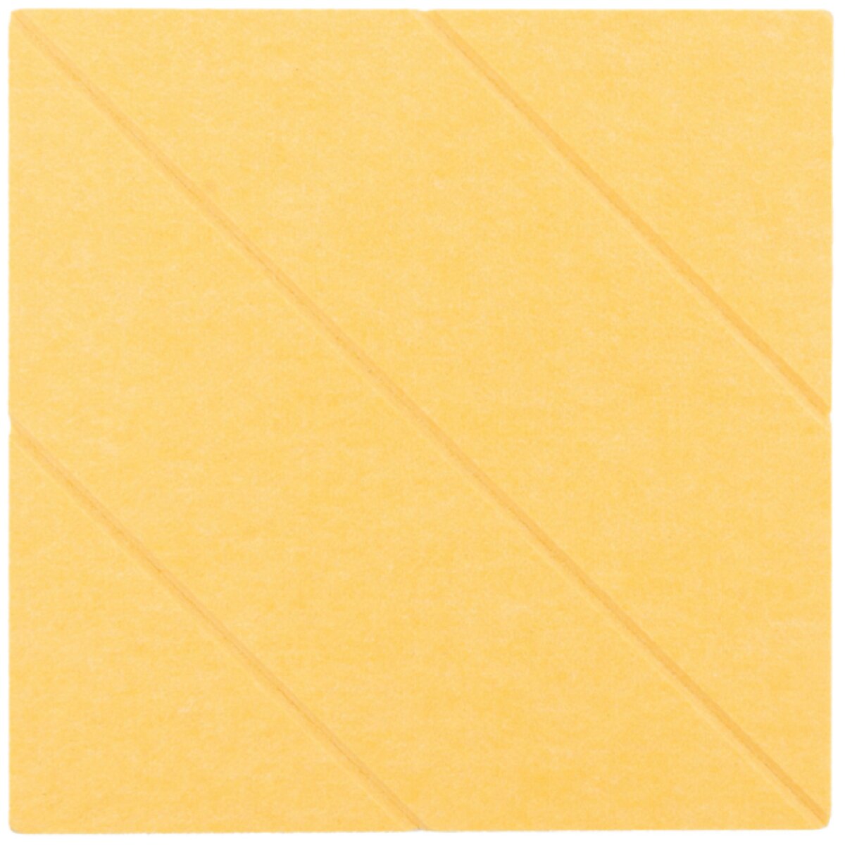 Dekorativní filcový nástěnný panel CROSS DESIGN žlutá 40x40 cm čtverec - Cena za 2 kusy v balení