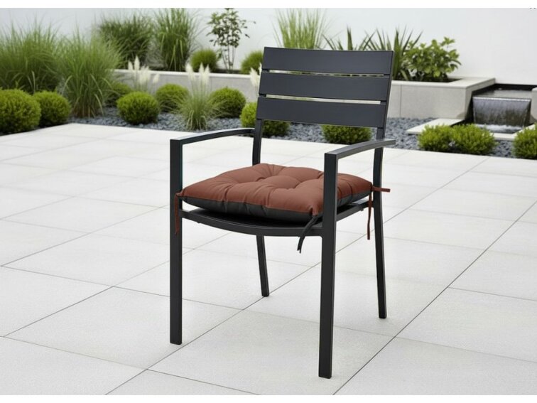 Zahradní prošívaný podsedák na židli JACOB color 22 hnědá 45x45 cm Mybesthome