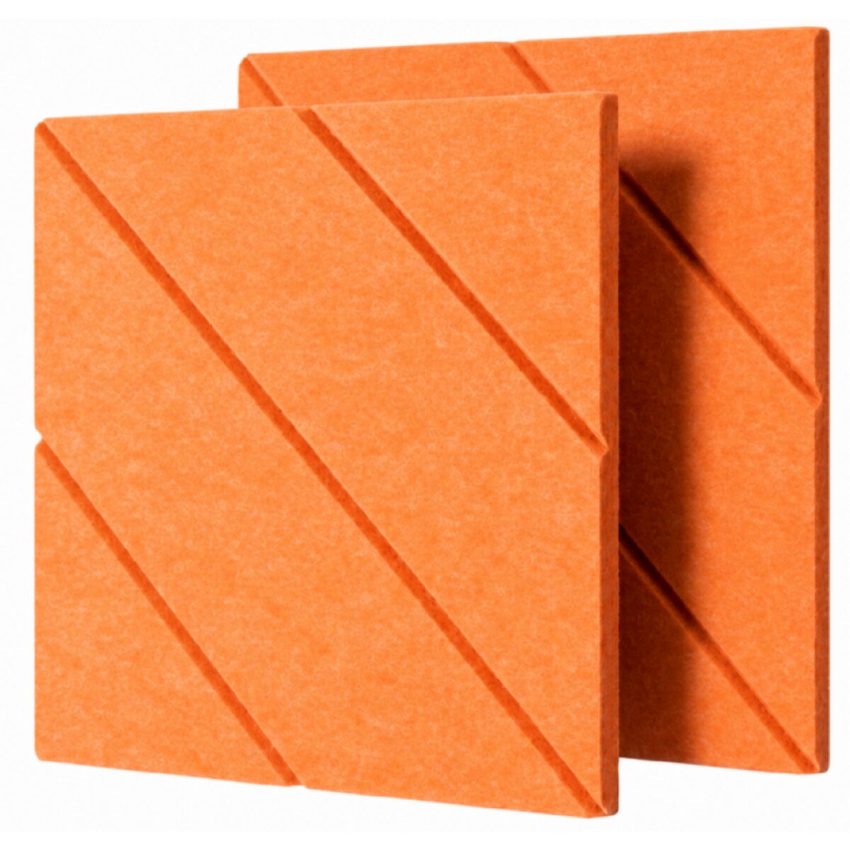 Dekorativní filcový nástěnný panel CROSS DESIGN pomerančová 40x40 cm čtverec - Cena za 2 kusy v balení