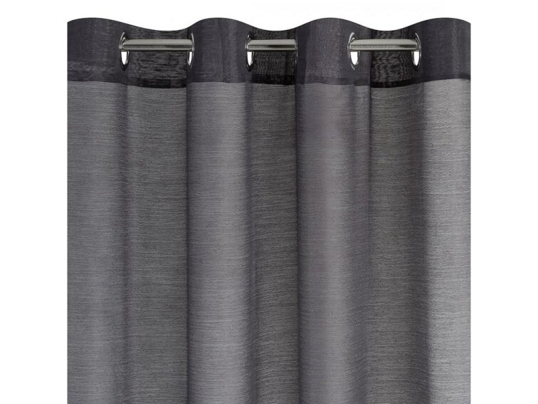 Dekorační dlouhá záclona s kroužky s jemnou stukturou STELLA 140x250 cm tmavě fialová (cena za 1 kus) MyBestHome