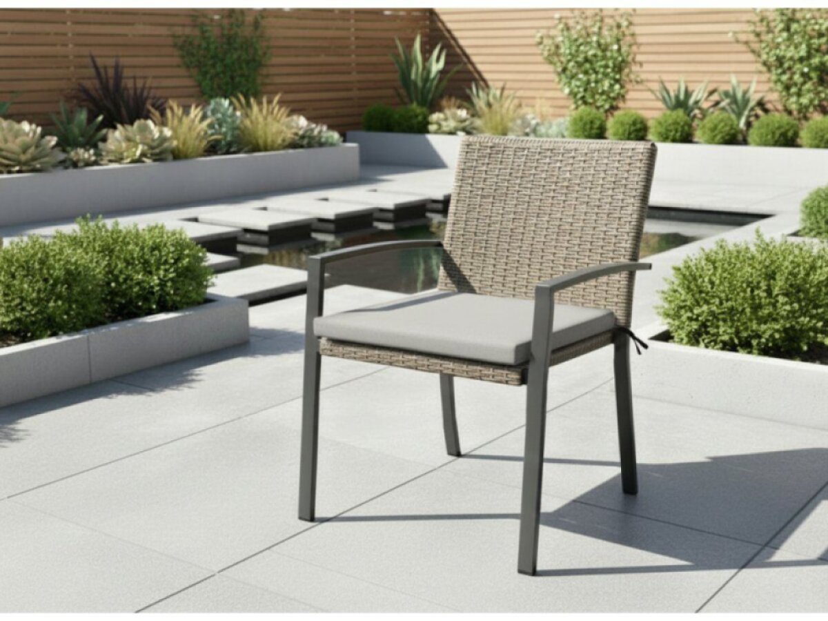 Zahradní podsedák na židli GARDEN color 03 světle šedá 40x40x4 cm Mybesthome