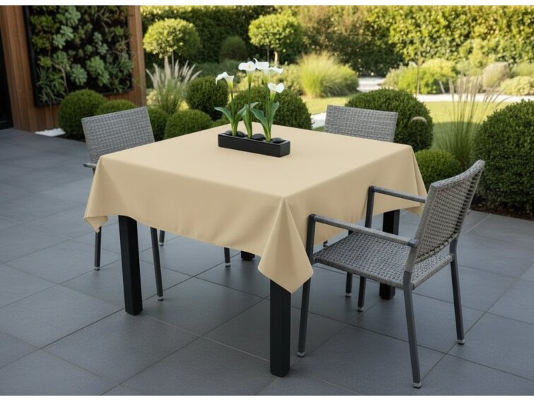 Venkovní čtvercový ubrus TERRA color 17 světle béžová, různé rozměry Mybesthome