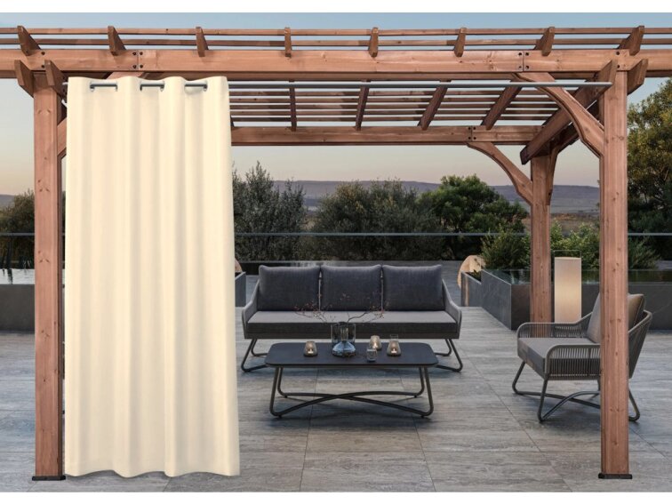 Venkovní zahradní závěs s kroužky MONTANA color 16 smetanová, různé rozměry MyBestHome