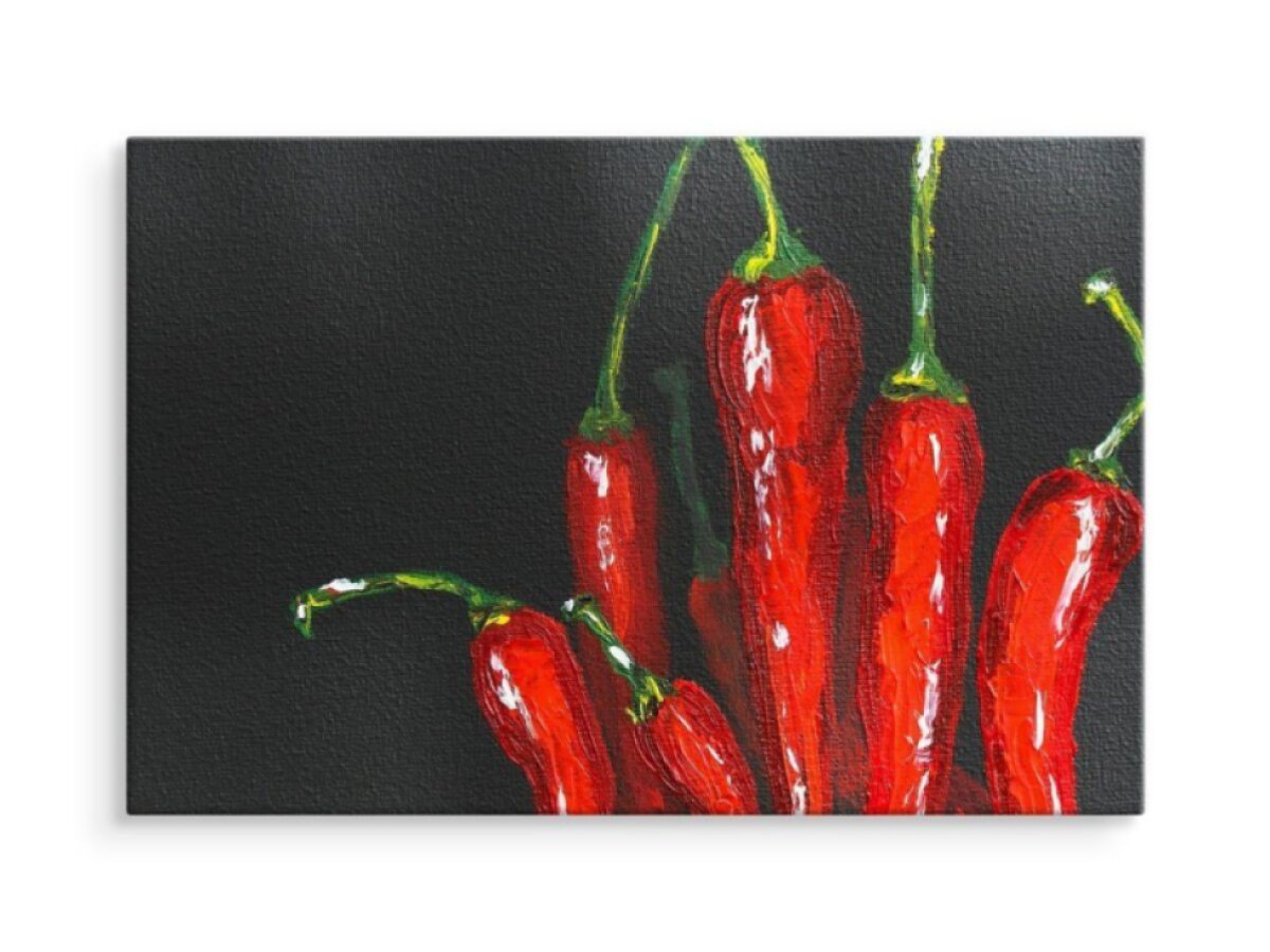Moderní obraz na plátně do kuchyně Chilli Papričky
