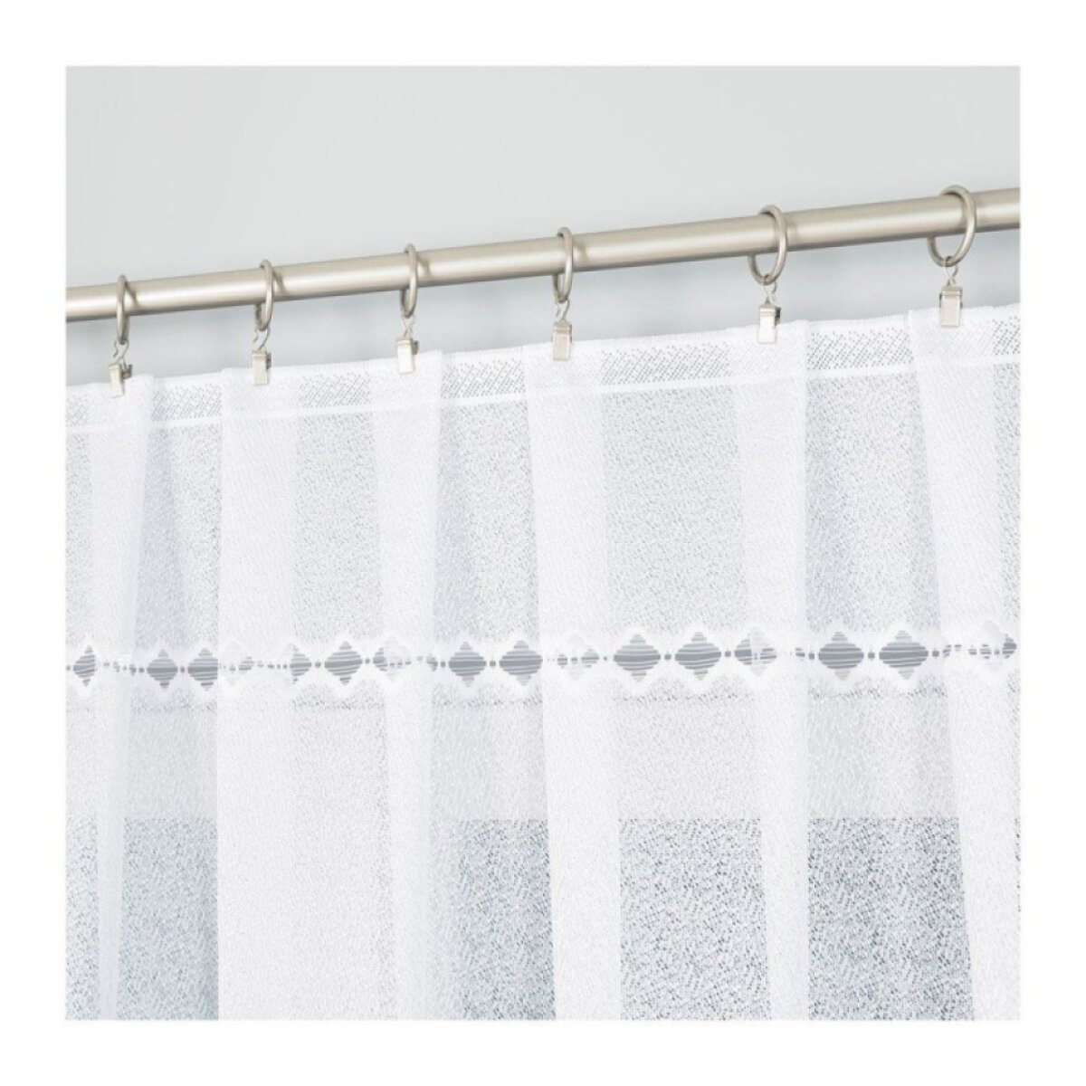 Dekorační oblouková krátká záclona na žabky FILOMENA 170 bílá 340x170 cm MyBestHome