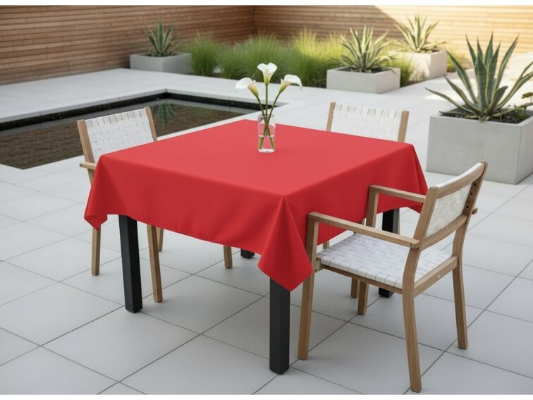 Venkovní čtvercový ubrus TERRA color 10 červená, různé rozměry Mybesthome