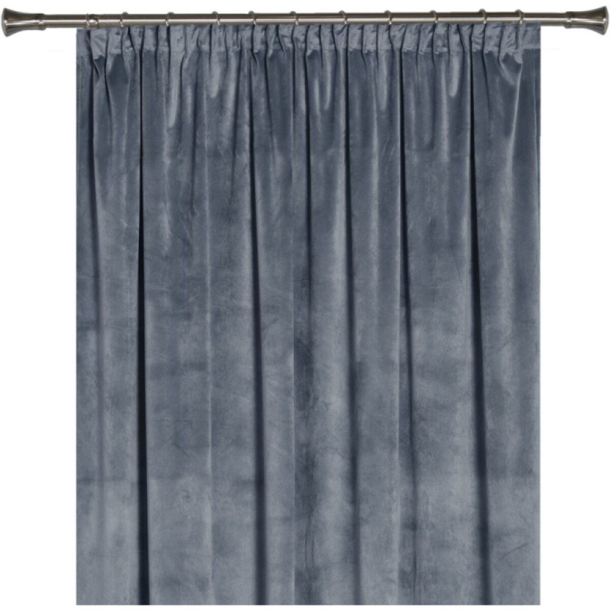 Dekorační VELVET závěs s řasící páskou VELUTTO šedá 140x260 cm (cena za 1 kus) MyBestHome