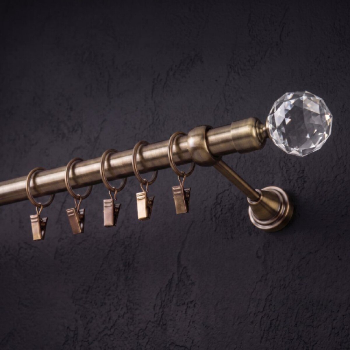 Kovová garnýž Ø 25 mm více rozměrů FRANKO LUXURY mosazný antik jednořadá Mybesthome