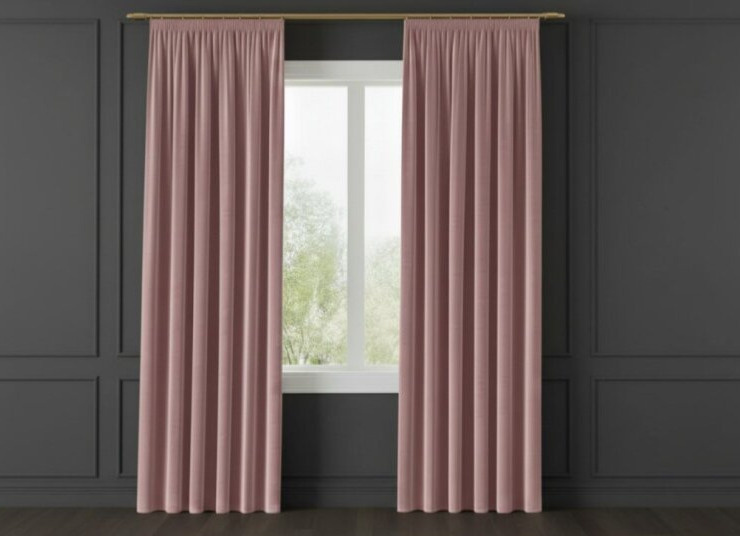 Dekorační závěs s řasící páskou VALMONT 140 cm x 250 nebo 260 cm color 013 růžová (cena za 1 kus) MyBestHome