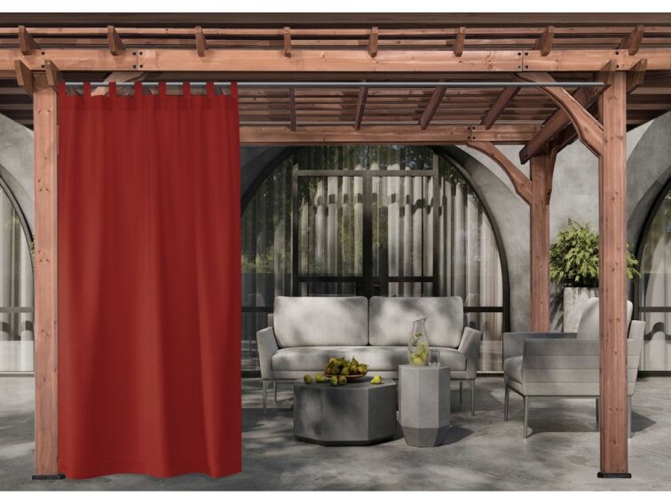 Venkovní zahradní závěs s poutky SANTIAGO color 12 vínová, různé rozměry MyBestHome