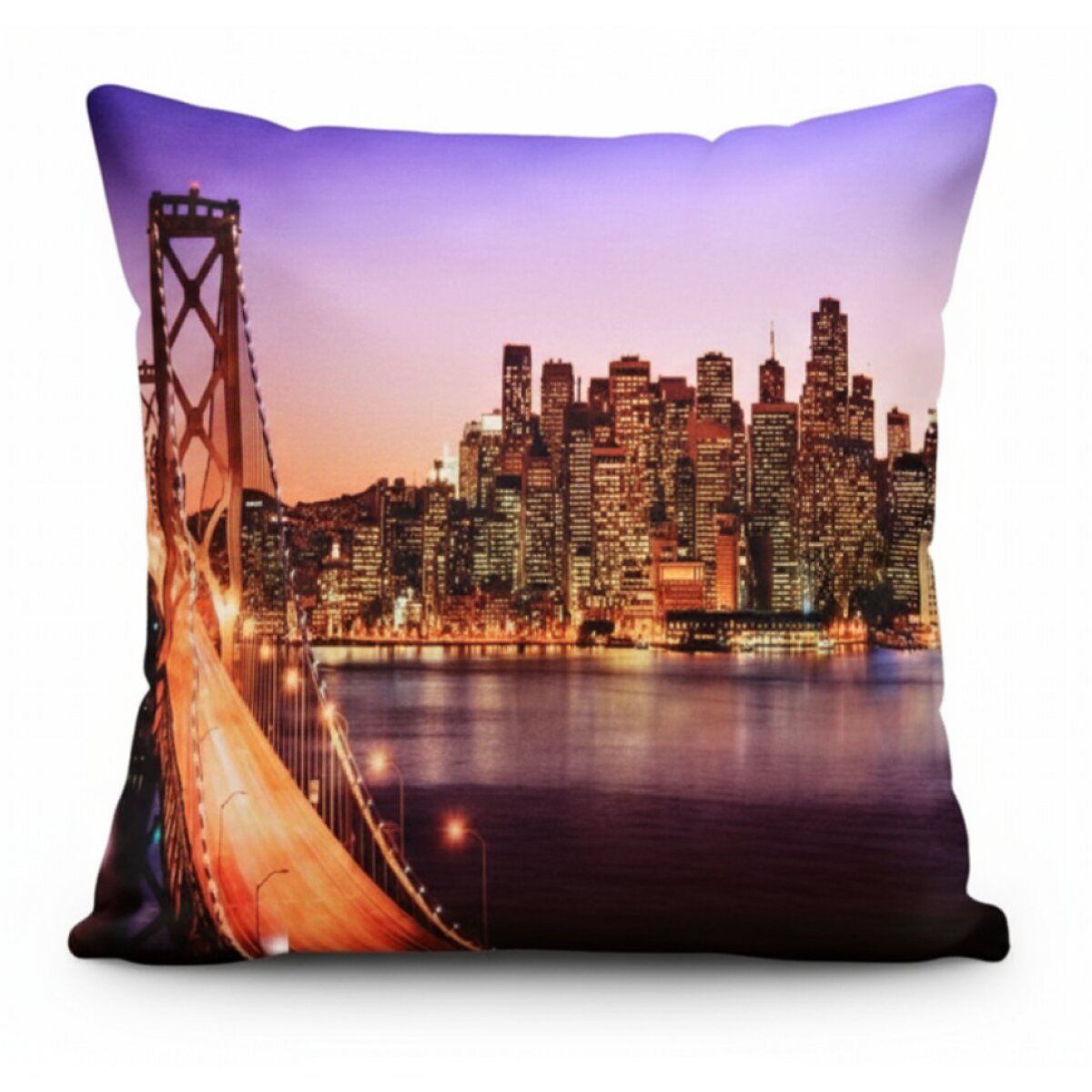 Povlak na polštář GOLDEN BRIDGE 40x40 cm motiv newyorského mostu MyBestHome