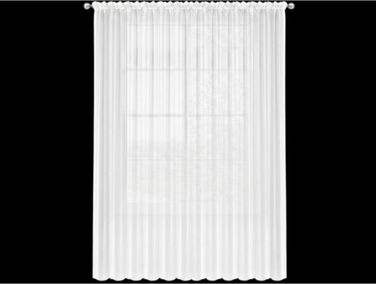 Dekorační voálová záclona s řasící páskou JULIA bílá 400x250 cm MyBestHome